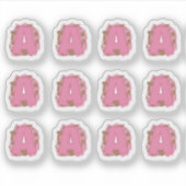 Koffie Letter A: Monogram Initiaal Stickerblad Sticker (Voorkant)