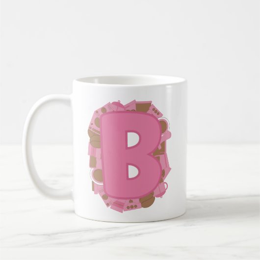 Koffie Letter B: Monogram Initiaal Koffiemok (Links)