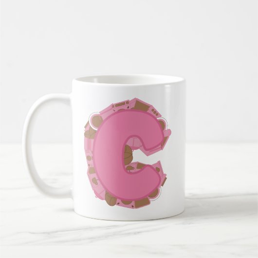 Koffie Letter C: Monogram Initiaal Koffiemok (Links)