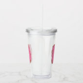 Koffie Letter D: Monogram Initiaal Acryl Drinkbeker (Rechts)