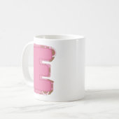 Koffie Letter E: Monogram Initiaal Koffiemok (Voorkant links)