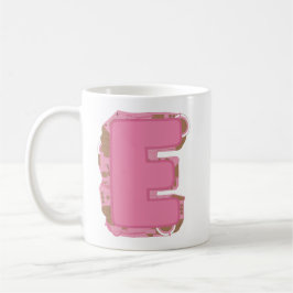 Koffie Letter E: Monogram Initiaal Koffiemok