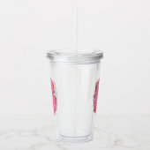 Koffie Letter G: Monogram Initiaal Acryl Drinkbeker (Rechts)