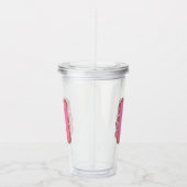 Koffie Letter H: Monogram Initiaal Acryl Drinkbeker (Rechts)