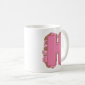 Koffie Letter H: Monogram Initiaal Koffiemok (Voorkant rechts)