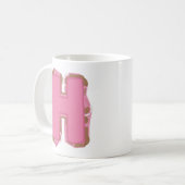 Koffie Letter H: Monogram Initiaal Koffiemok (Voorkant links)