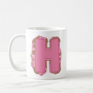 Koffie Letter H: Monogram Initiaal Koffiemok