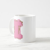 Koffie Letter I: Monogram Initiaal Koffiemok (Voorkant links)