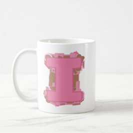 Koffie Letter I: Monogram Initiaal Koffiemok