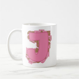 Koffie Letter J: Initiaal Monogram Koffiemok