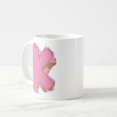 Koffie Letter K: Monogram Initiaal Koffiemok (Voorkant links)
