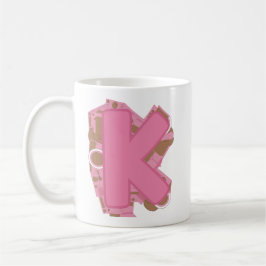 Koffie Letter K: Monogram Initiaal Koffiemok
