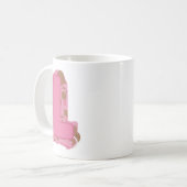 Koffie Letter L: Monogram Initiaal Koffiemok (Voorkant links)