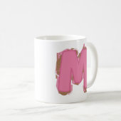 Koffie Letter M: Initiaal Monogram Koffiemok (Voorkant rechts)