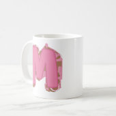 Koffie Letter M: Initiaal Monogram Koffiemok (Voorkant links)