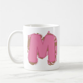 Koffie Letter M: Initiaal Monogram Koffiemok