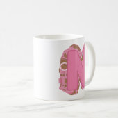 Koffie Letter N: Monogram Initiaal Koffiemok (Voorkant rechts)