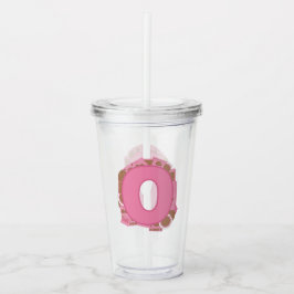 Koffie Letter O: Monogram Initiaal  Acryl Drinkbeker