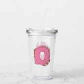 Koffie Letter O: Monogram Initiaal Acryl Drinkbeker (Achterkant)