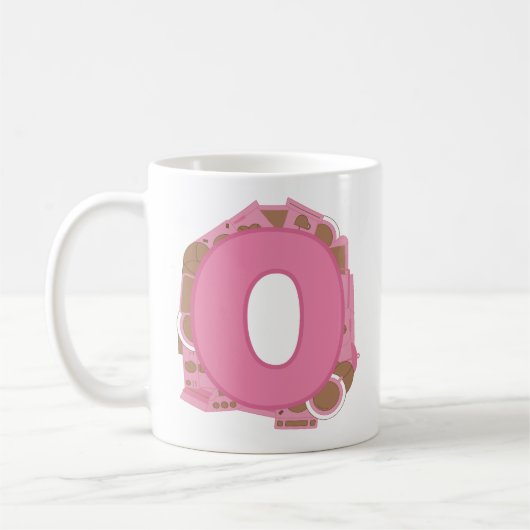 Koffie Letter O: Monogram Initiaal Koffiemok (Links)