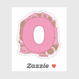 Koffie Letter O: Monogram Initiaal Sticker