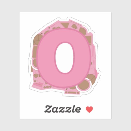 Koffie Letter O: Monogram Initiaal Sticker (Vel)