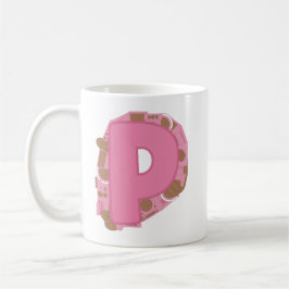 Koffie Letter P: Initiaal Monogram Koffiemok