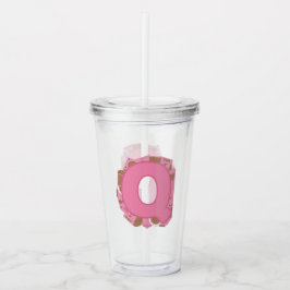 Koffie Letter Q: Monogram Initiaal  Acryl Drinkbeker