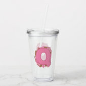 Koffie Letter Q: Monogram Initiaal Acryl Drinkbeker (Achterkant)