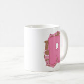 Koffie Letter R: Monogram Initiaal Koffiemok (Voorkant rechts)