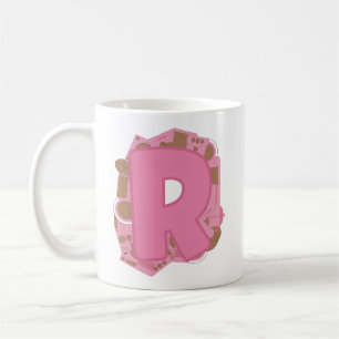 Koffie Letter R: Monogram Initiaal Koffiemok