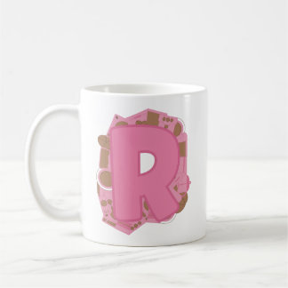 Koffie Letter R: Monogram Initiaal Koffiemok