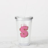 Koffie Letter S: Monogram Initiaal Acryl Drinkbeker (Achterkant)