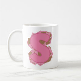 Koffie Letter S: Monogram Initiaal Koffiemok