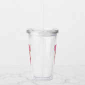 Koffie Letter T: Monogram Initiaal Acryl Drinkbeker (Rechts)