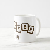 Koffie Letter Tegels Mok (Voorkant rechts)