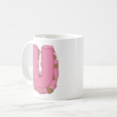 Koffie Letter U: Monogram Initiaal Koffiemok (Voorkant links)