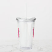 Koffie Letter V: Monogram Initiaal Acryl Drinkbeker (Rechts)