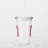 Koffie Letter W: Monogram Initiaal Acryl Drinkbeker (Rechts)
