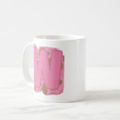 Koffie Letter W: Monogram Initiaal Koffiemok (Voorkant links)