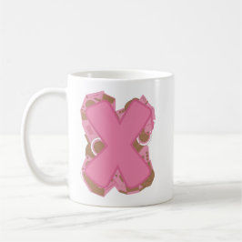 Koffie Letter X: Monogram Initiaal Koffiemok