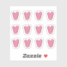 Koffie Letter Y: Monogram Initiaal Stickerblad Sticker