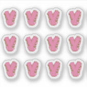 Koffie Letter Y: Monogram Initiaal Stickerblad Sticker (Voorkant)