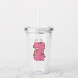 Koffie Letter Z: Monogram Initiaal Acryl Drinkbeker