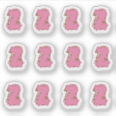 Koffie Letter Z: Monogram Initiaal Vel Sticker (Voorkant)