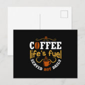 Koffie Levens Brandstof Briefkaart (Voorkant / Achterkant)