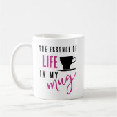 Koffie Levens Spreuk Mok (Links)