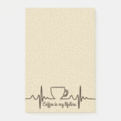 Koffie Levenslang 4x6 Post-it® Notes (Voorkant)