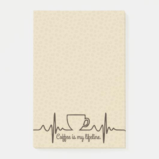 Koffie Levenslang 4x6 Post-it® Notes (Voorkant)