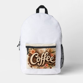 Koffie Liefde Bloemig Bedrukte Rugzak